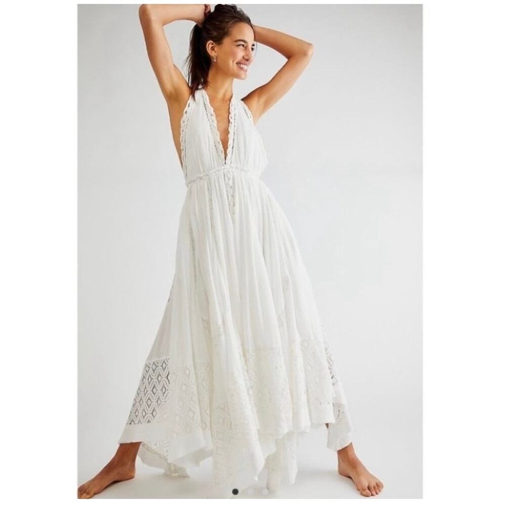Free People White Maxi Dress